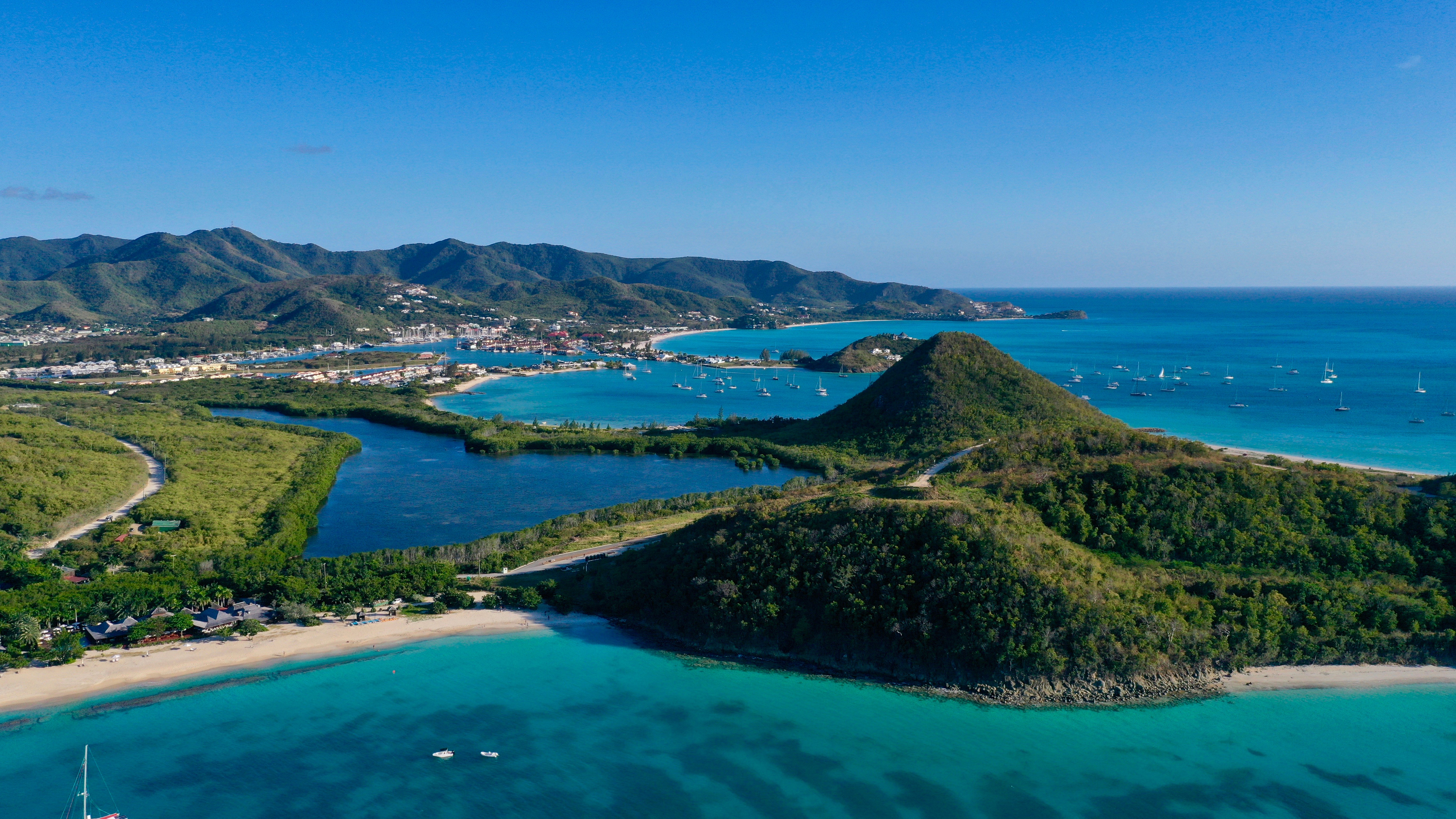 Aerial view of beach Angtigua